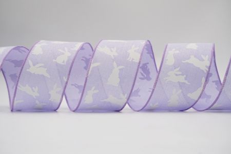 Decorated Easter Wired Ribbon_KF6864GC-11-11_Purple